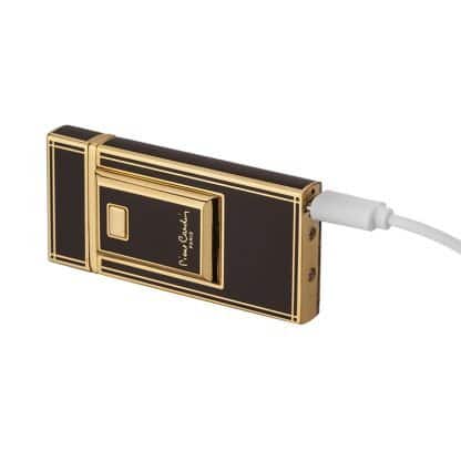 Briquet Pierre Cardin Double Arc Noir & Doré – Image 4