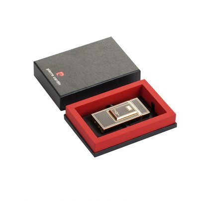 Briquet Pierre Cardin Double Arc Noir & Doré – Image 5