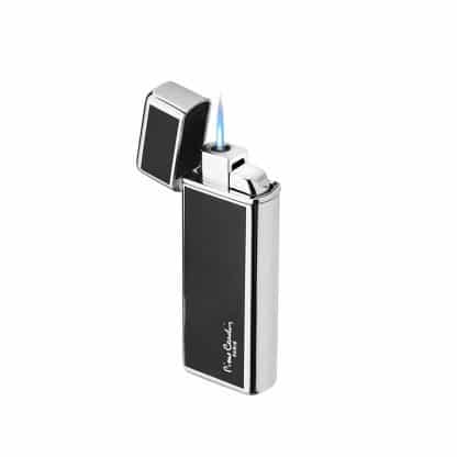 Briquet Pierre Cardin Jet Noir & Argenté – Image 2