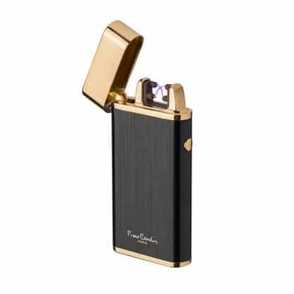 Briquet Pierre Cardin Double Voltage Noir & Doré – Image 2