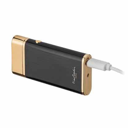 Briquet Pierre Cardin Double Voltage Noir & Doré – Image 4