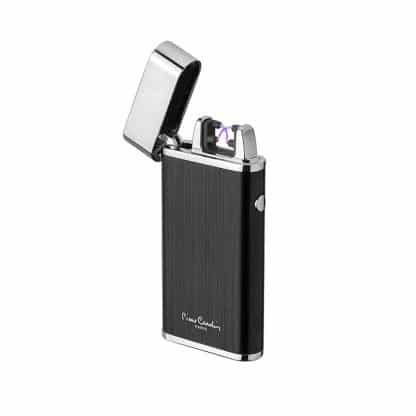 Briquet Pierre Cardin Double Voltage Noir & Argent – Image 2