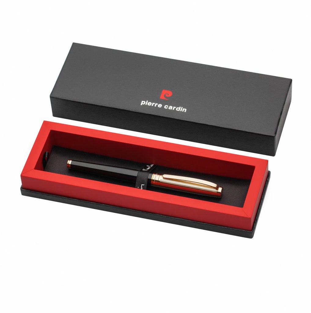 Stylo Roller Pierre Cardin Laqué Noir - Recharge Fournie - Excellent état Occasion