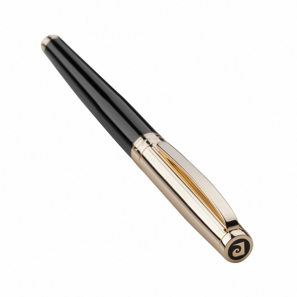 Stylo Plume Pierre Cardin Laqué Noir - Comme Neuf, Jamais Encré, Avec Cartouches